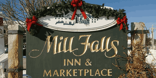 Winter at Mill Falls Marketplace in Meredith, NH