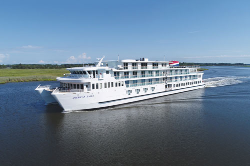 Exterior View of American Eagle ship - American Cruise Lines