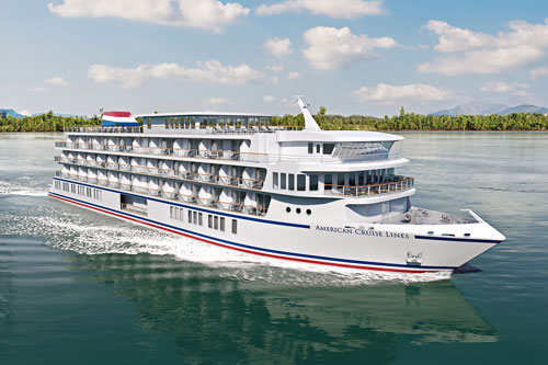 Exterior View of American Patriot ship - American Cruise Lines