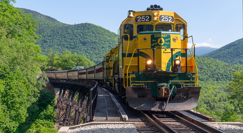 Mountaineer Train at Conway Scenic Railroad - Photo Credit Conway Scenic Railroad